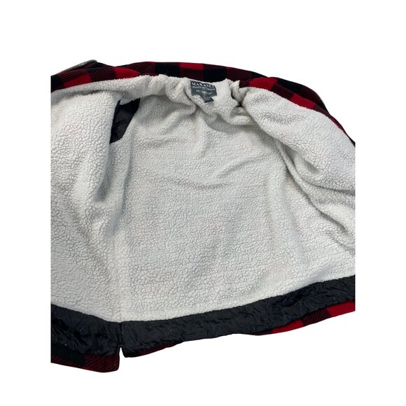 Maxxsell Mens Sherpa Lined Buffalo Plaid Red Black Winter Jacket Size XXL SKU 93 - Picture 14 of 15